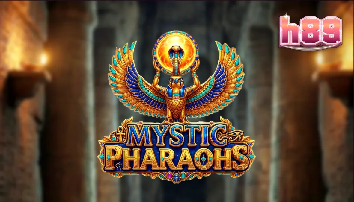 Tampilan visual slot Mystic Pharaoh dengan tema Mesir kuno dan simbol firaun